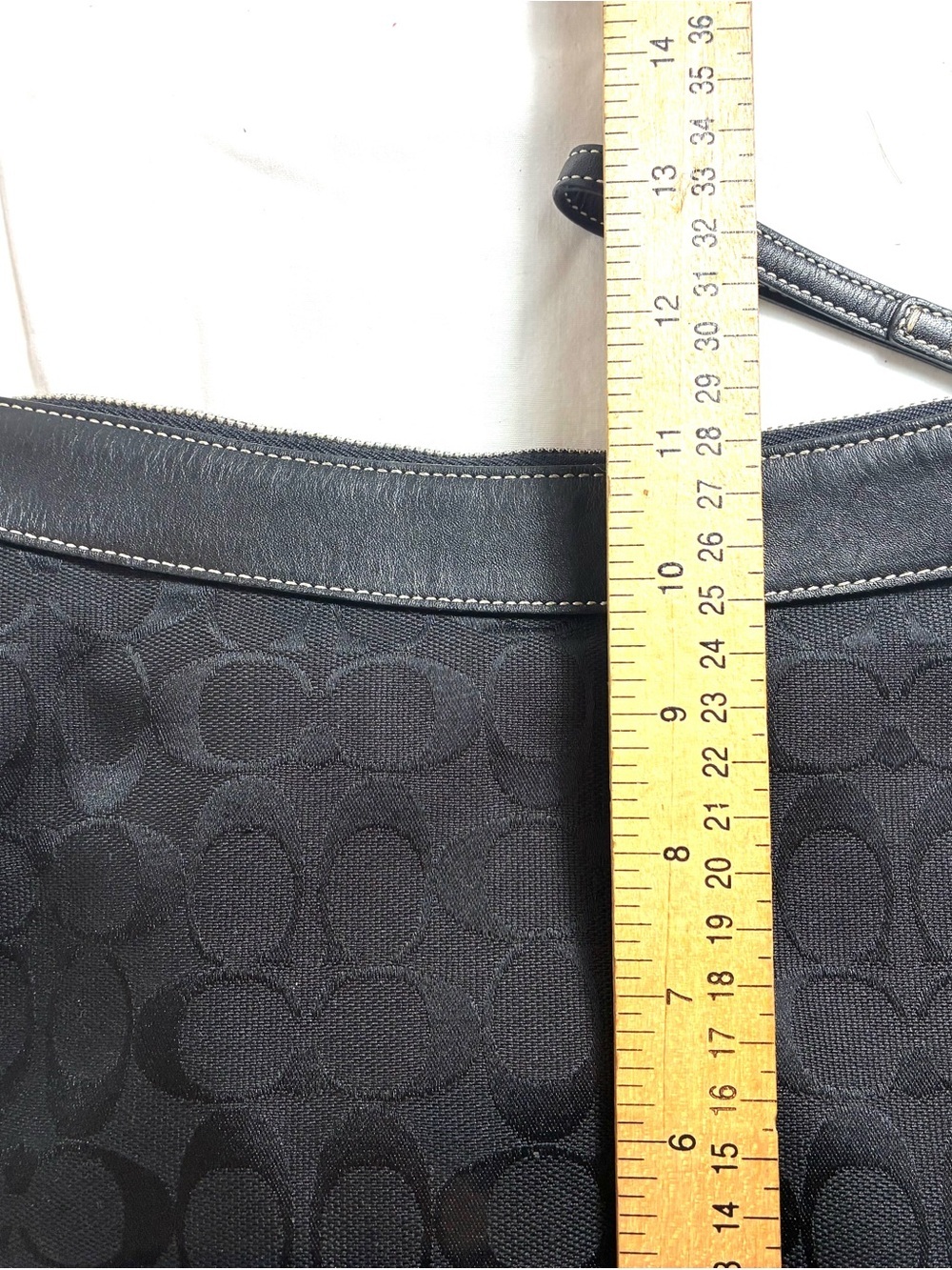 Coach Chelsea 6346 Black Signature Jacquard Leather Hobo Shoulder Bag - Picture 14 of 15